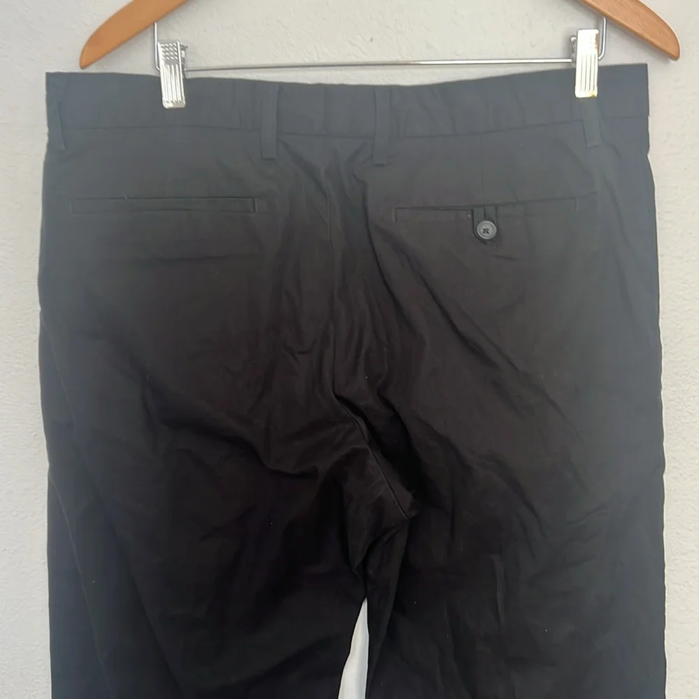 Banana Republic Mens Cotton Straight Black Pants Size 36 X 30‎